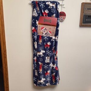 Cuddlove Blue Dog Print Fleece Blanket